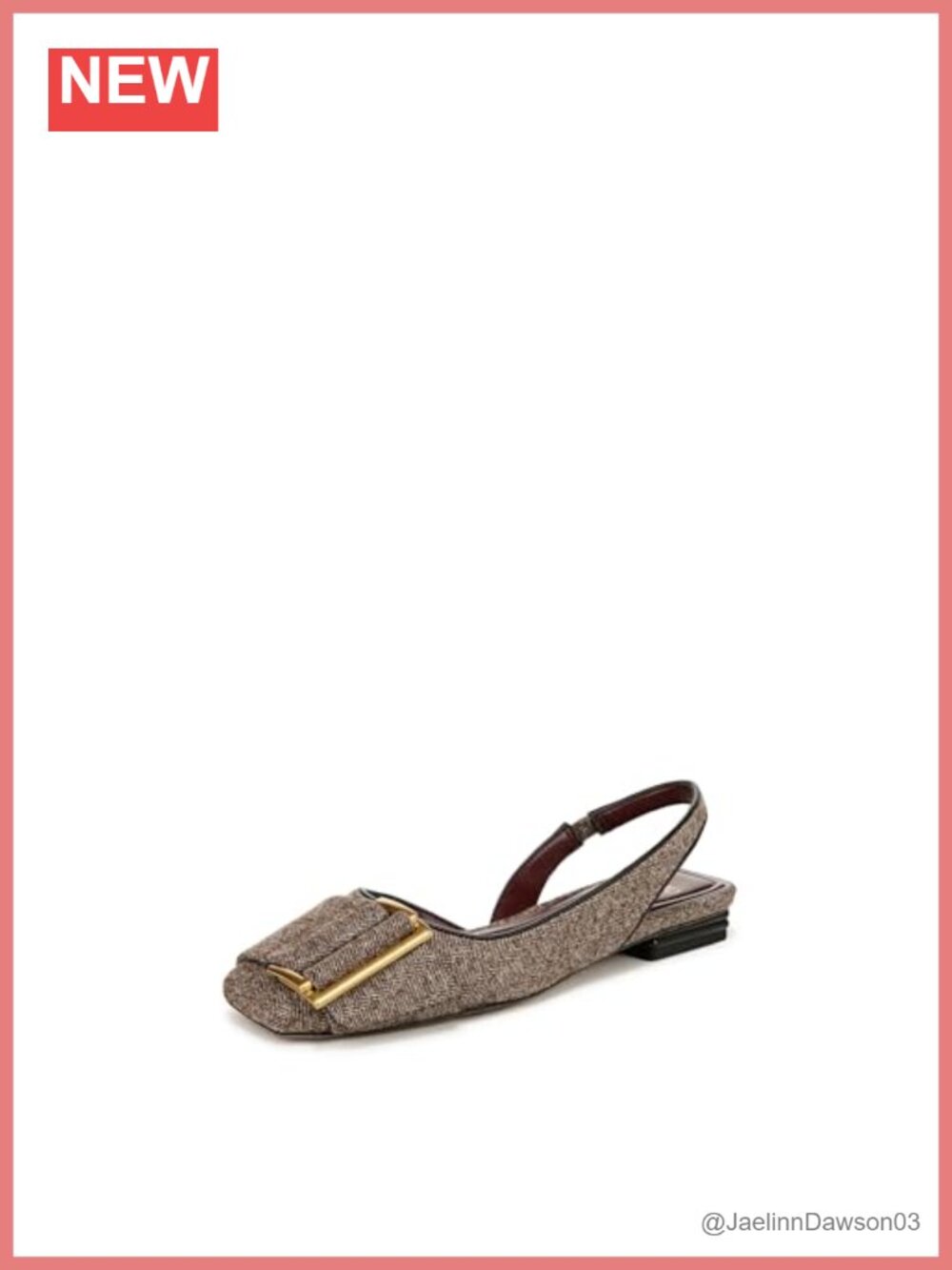 Franco Sarto Women's Tracy Slingback Square Toe Flat